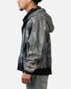 MNML Double Denim Hood Bomb Jacket Blue