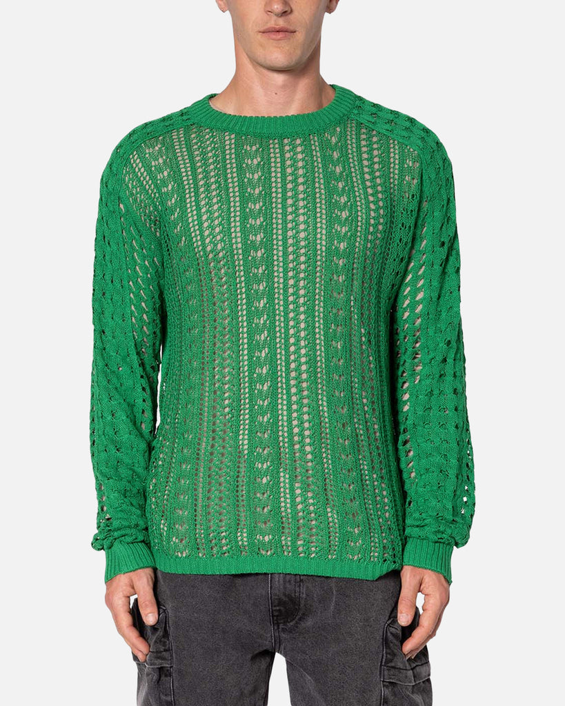 MNML Crochet Knit Sweater Green | Culture Kings US