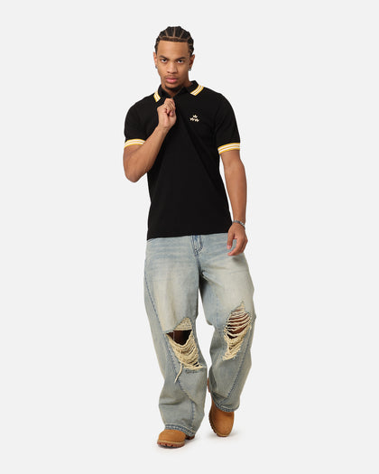 Bird Of Condor Birdies And Beats Quater Zip Polo T-Shirt Black