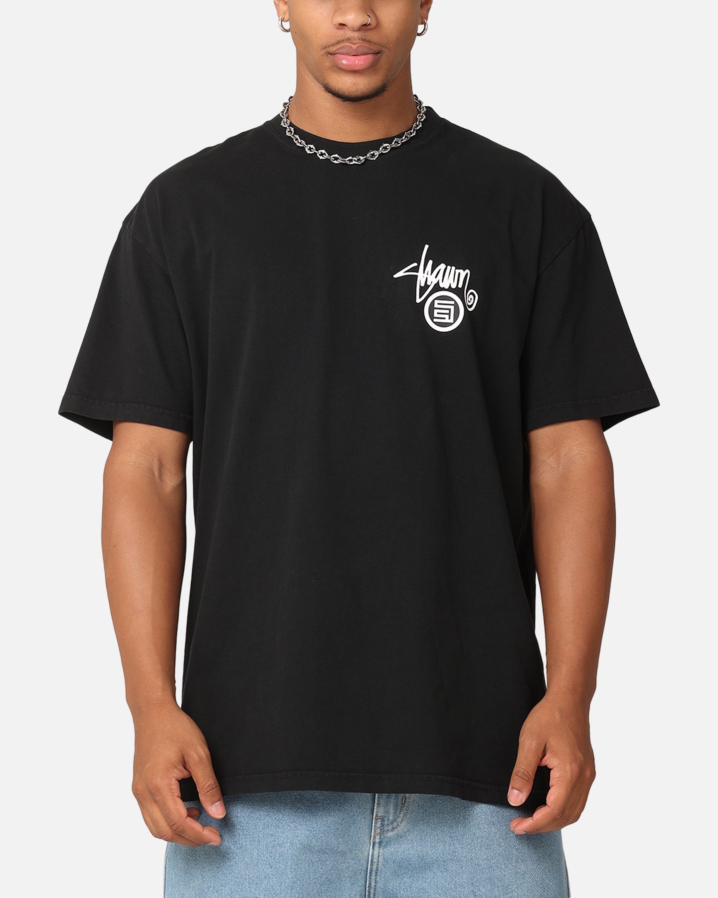 S Double Shawn Dot T-Shirt Washed Black | Culture Kings US