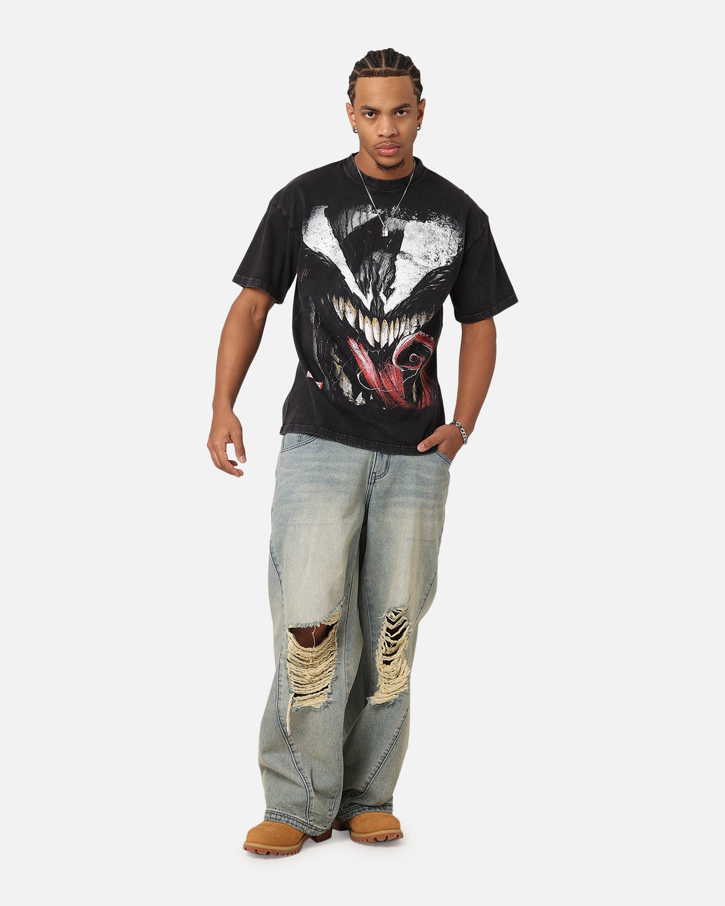 マーベル　デニム　Y2K ヴェノム Goat Crew Marvel Spider-Man Y2K Venom The Host Vintage T-Shirt