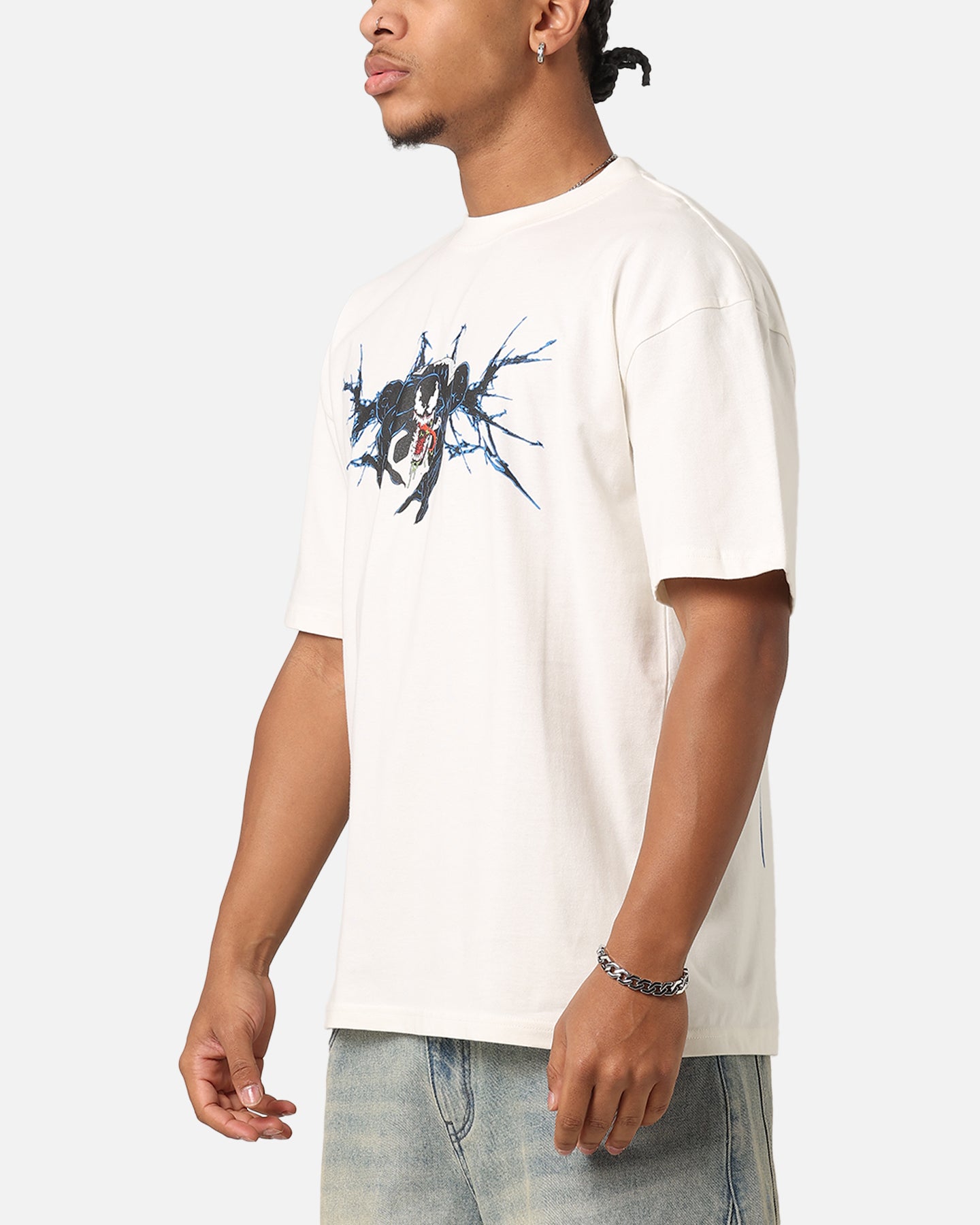 Goat Crew Marvel Spider-Man Y2K Venom T-Shirt Off White | Culture