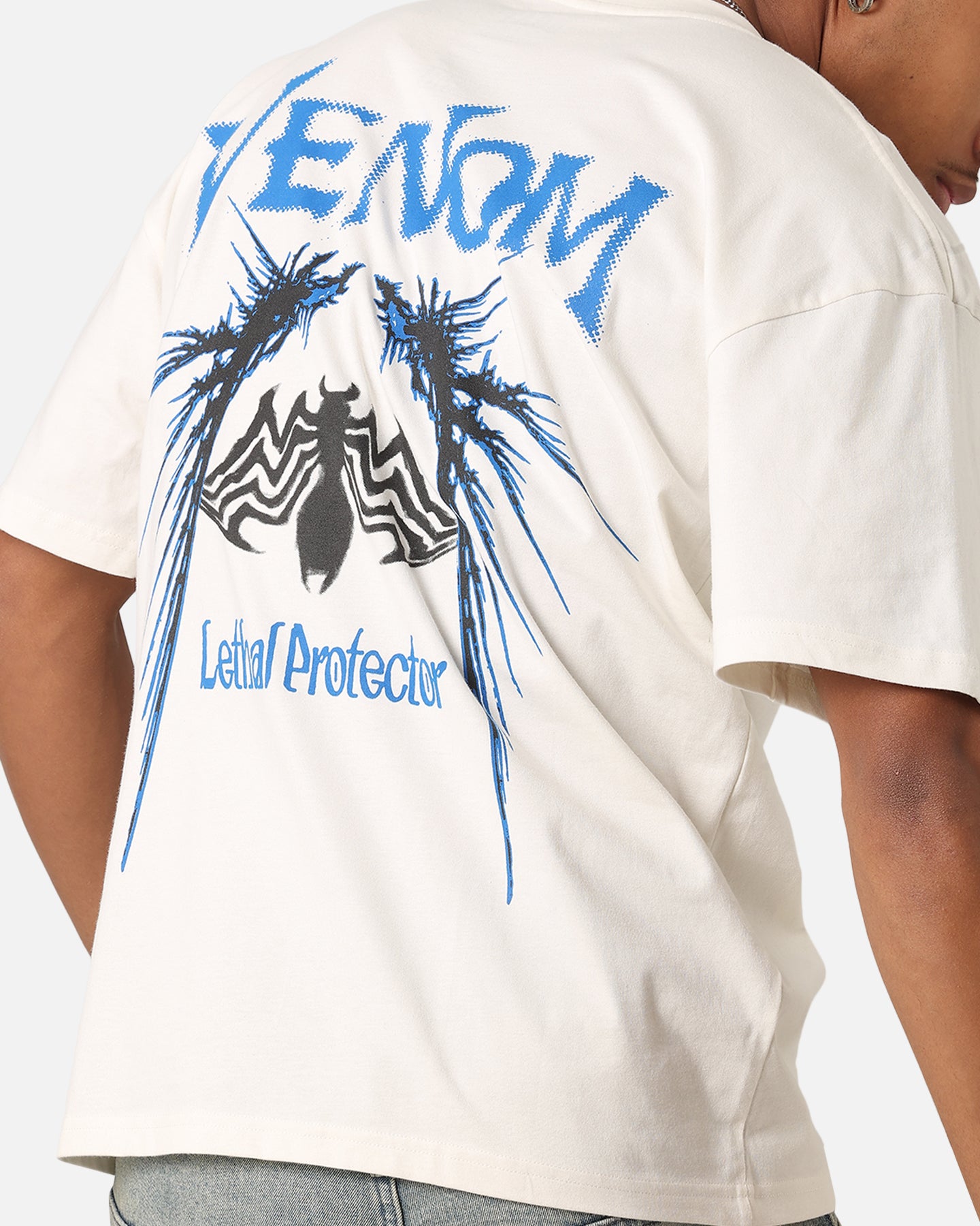Goat Crew Marvel Spider-Man Y2K Venom T-Shirt Off White | Culture