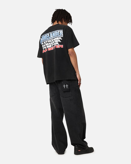 Goat Crew X The Boys Homelander Vintage T-Shirt Black Acidwash