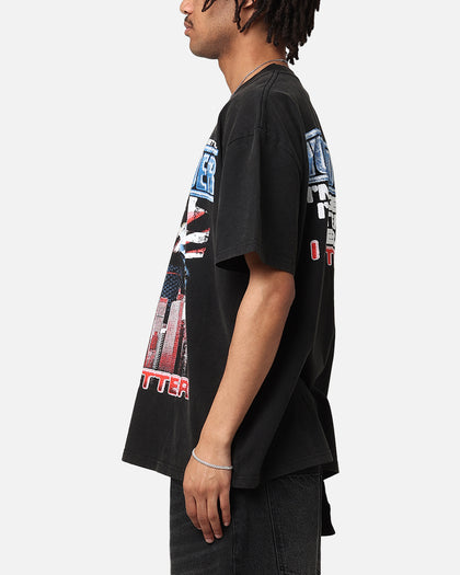 Goat Crew X The Boys Homelander Vintage T-Shirt Black Acidwash