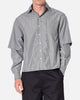 MNML Double Layer Pinstripe Shirt Black