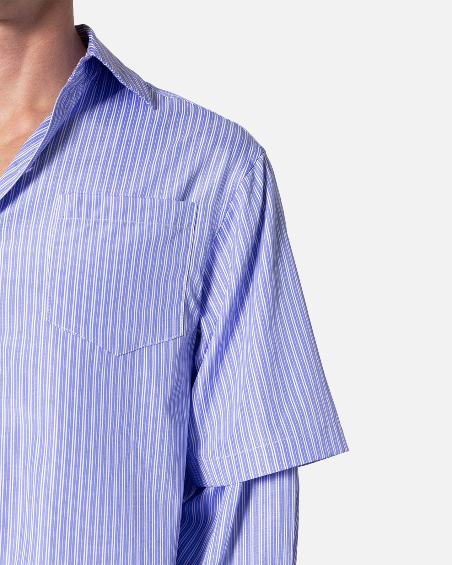 MNML Double Layer Pinstripe Shirt Blue | Culture Kings US