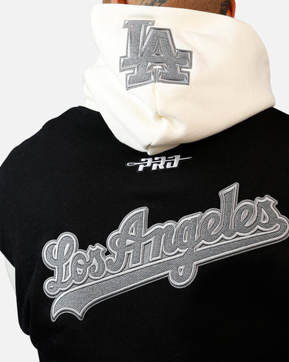 Pro Standard Los Angeles Dodgers Reverse French Terry Hoodie Black/Grey