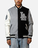 Pro Standard Los Angeles Dodgers Reverse French Terry Wool Varsity Jacket Black/Grey