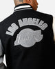 Pro Standard Los Angeles Lakers Reverse French Terry Wool Varsity Jacket Black/Grey