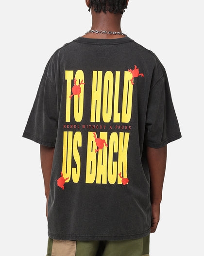 Public Enemy Hold Us Back T-Shirt Washed Black
