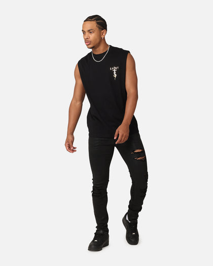 Saint Morta Daggers Oversized Muscle T-Shirt Black/Gold