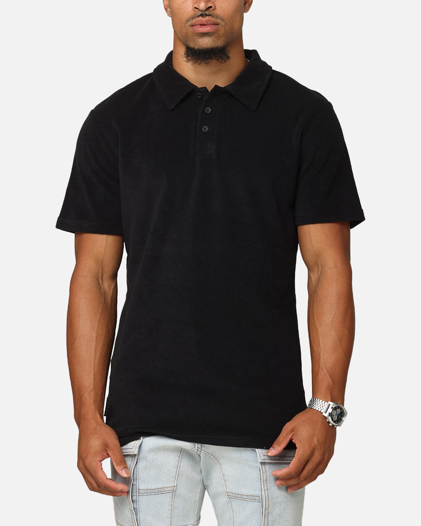 Saint Morta Knitted Polo Shirt Black | Culture Kings US