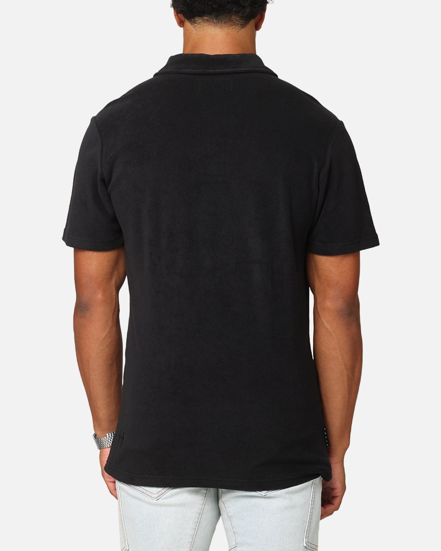 Saint Morta Knitted Polo Shirt Black | Culture Kings US