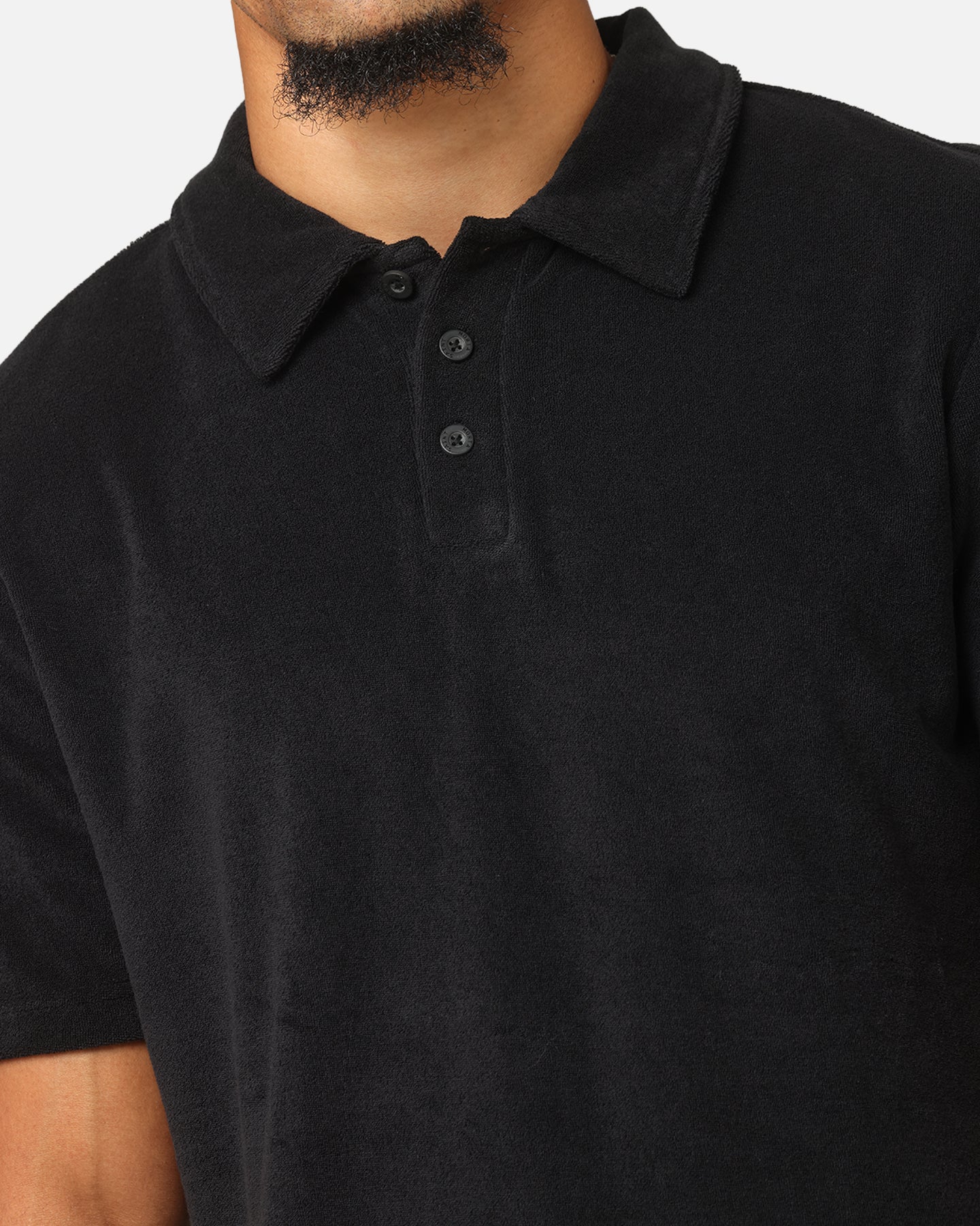 Saint Morta Knitted Polo Shirt Black | Culture Kings US