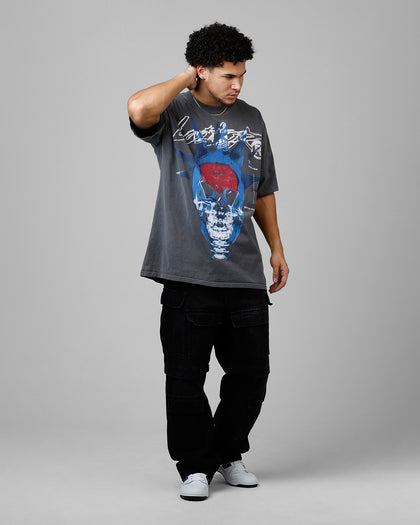 Loiter Brain Rot Vintage T-Shirt Charcoal