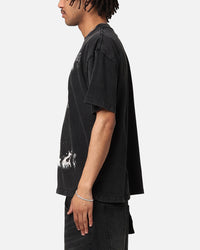 73Studio X House Of The Dragons Fire Vintage T-Shirt Black Acidwash