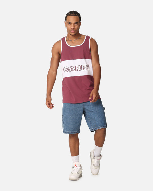 Carre Boost Panel Singlet Maroon