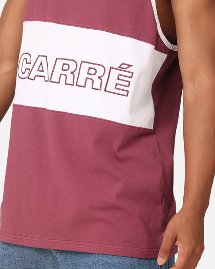 Carre Boost Panel Singlet Maroon