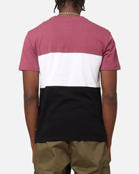 Carre Boost Panel T-Shirt Maroon/White/Black