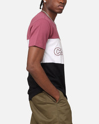 Carre Boost Panel T-Shirt Maroon/White/Black