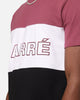 Carre Boost Panel T-Shirt Maroon/White/Black
