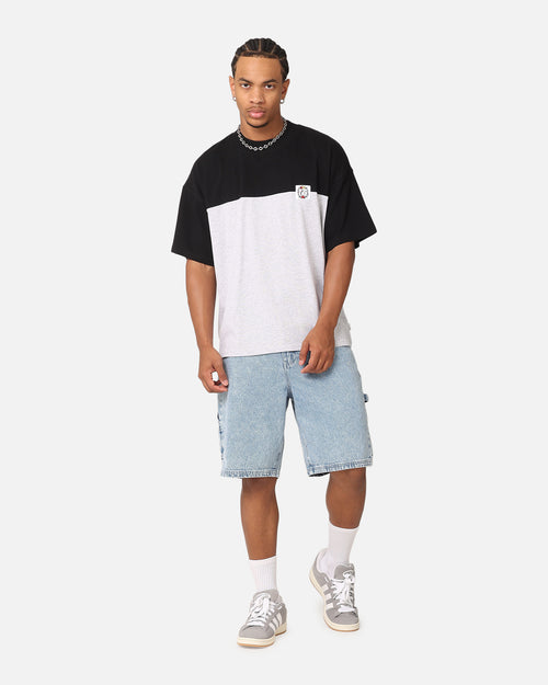 Carre Floral Oversized T-Shirt Black/Grey Marl