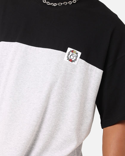 Carre Floral Oversized T-Shirt Black/Grey Marl