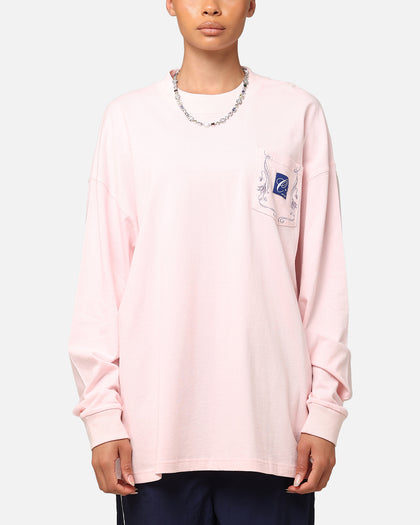 Carre Floral Pocket Oversized Long Sleeve T-Shirt Pink