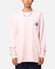 Carre Floral Pocket Oversized Long Sleeve T-Shirt Pink
