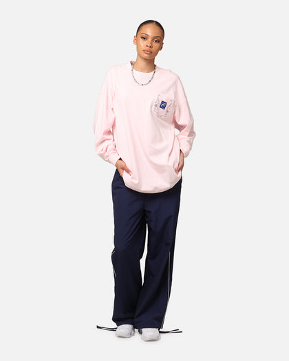 Carre Floral Pocket Oversized Long Sleeve T-Shirt Pink