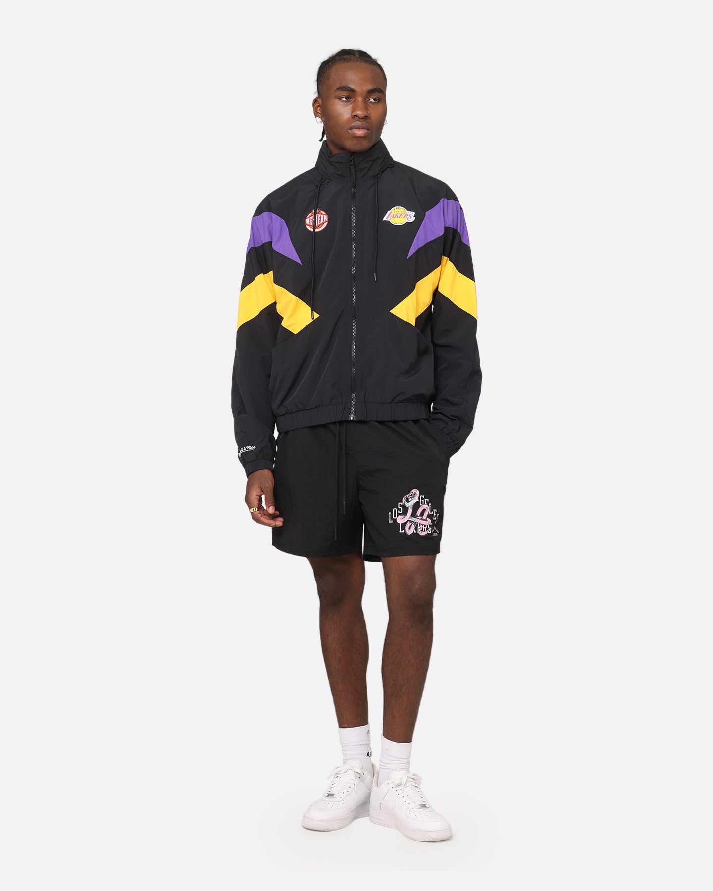 Mitchell & Ness Los Angeles Lakers Spray Jacket Black/Purple