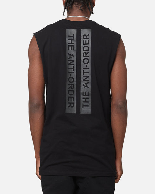The Anti Order A Logo Merch Oversized Muscle T-Shirt Black/Black