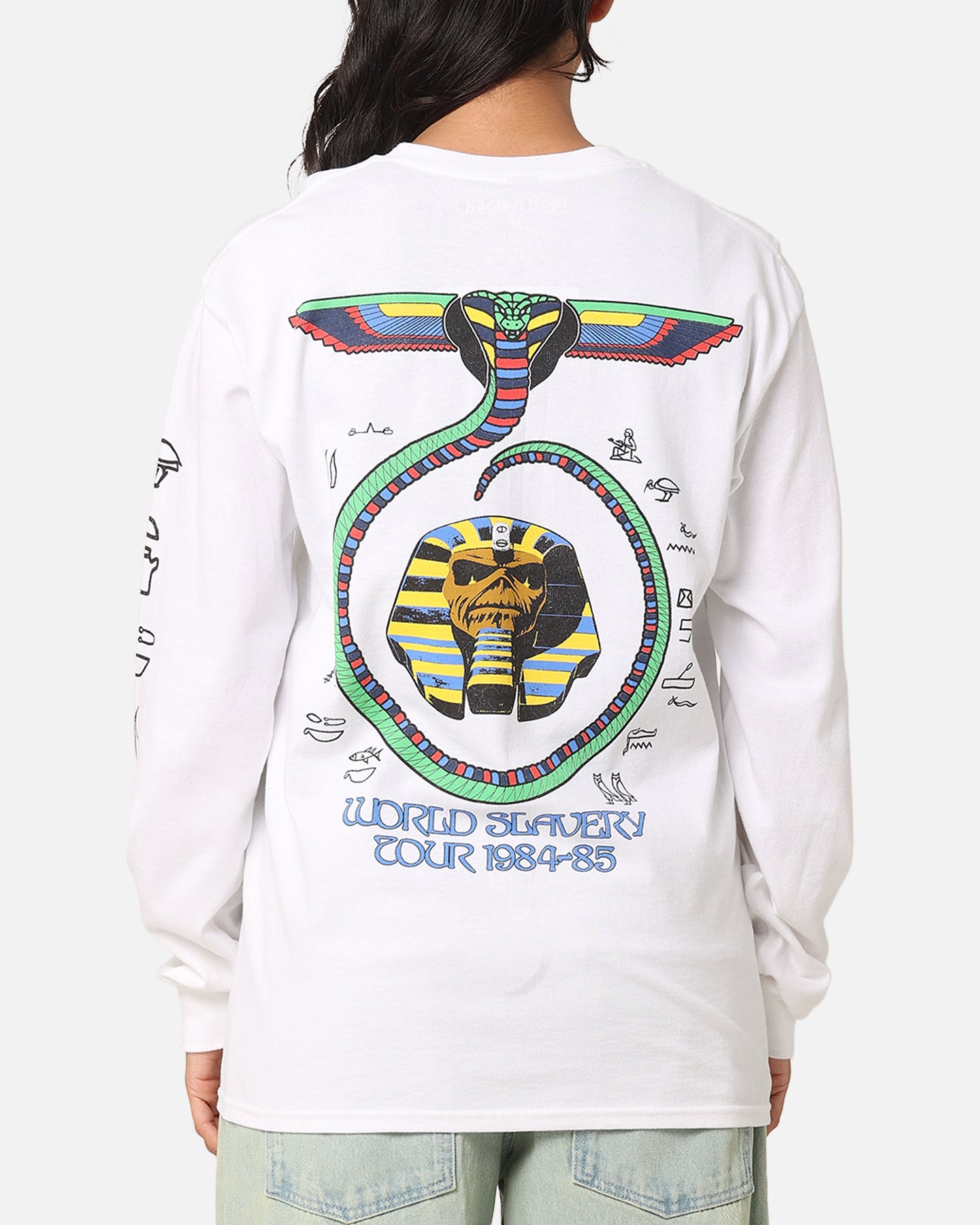 Iron Maiden World Slavery Tour Long Sleeve T-Shirt White | Culture