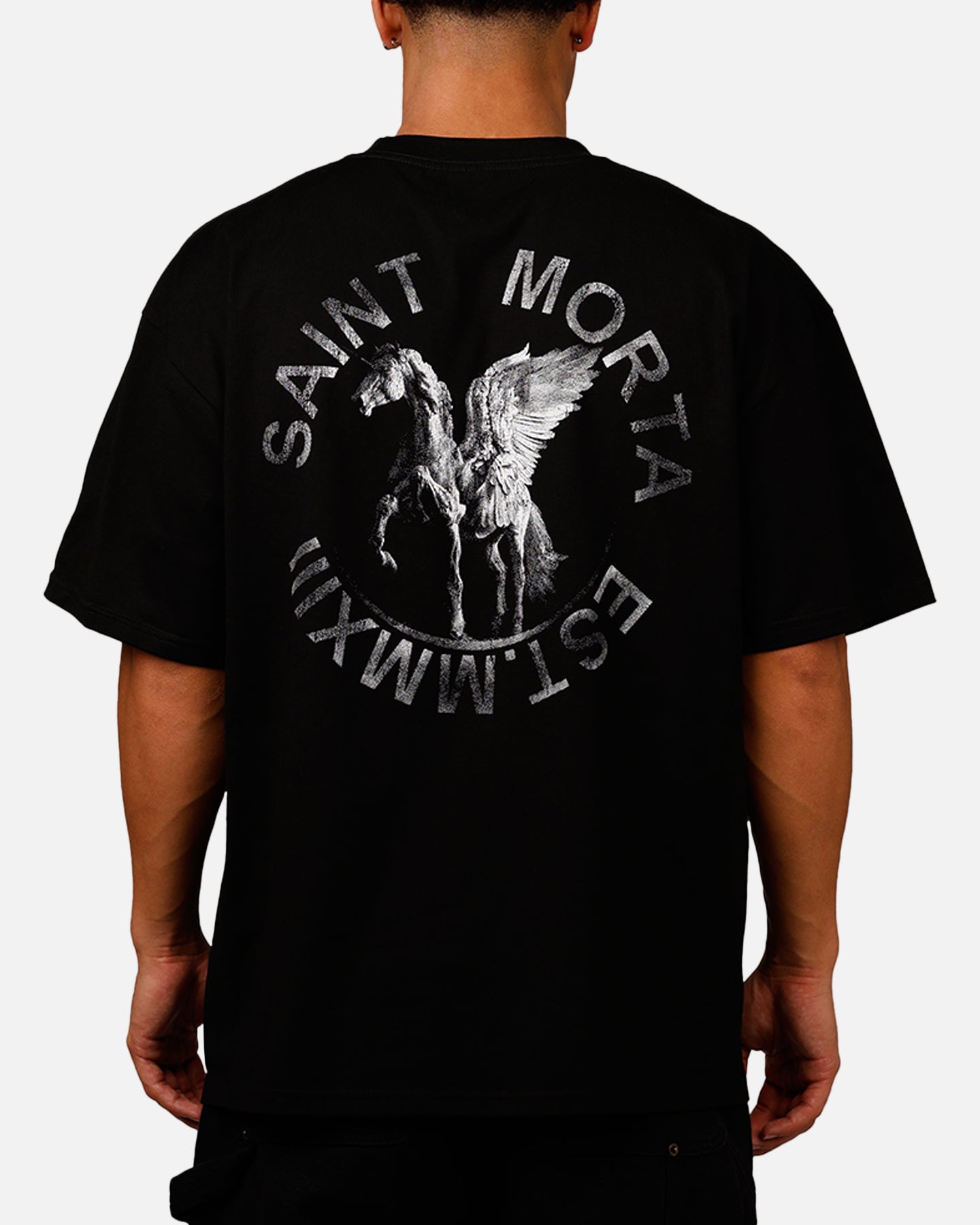 Saint Morta Pegasus Drop T-Shirt Black | Culture Kings US