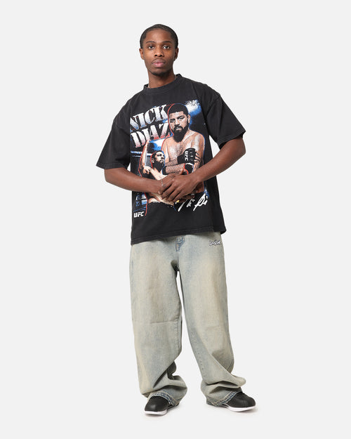 UFC By Culture Kings Nick Diaz Vintage T-Shirt Black Acidwash