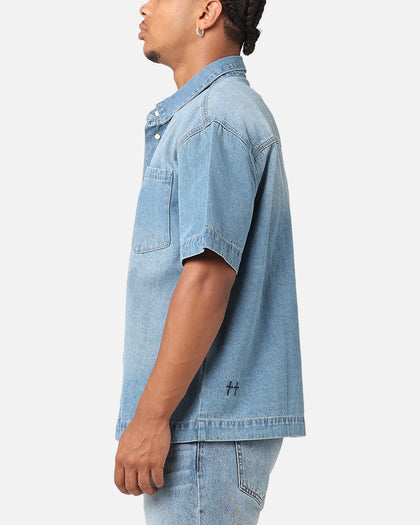 Saint Morta Boxy Denim Shirt Light Blue Denim