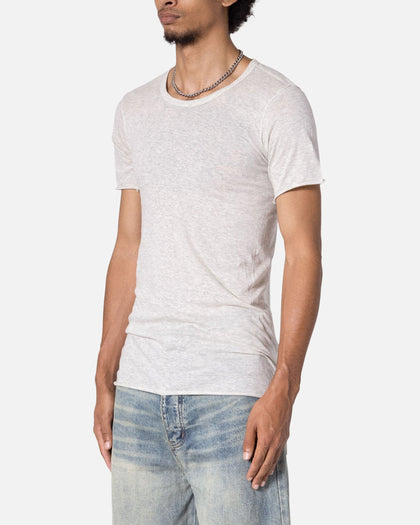 MNML Sheer Knit Bias Cut T-Shirt Grey