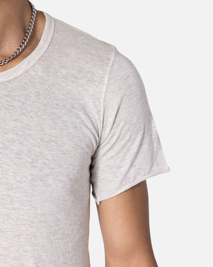 MNML Sheer Knit Bias Cut T-Shirt Grey