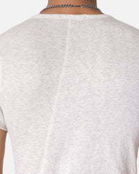 MNML Sheer Knit Bias Cut T-Shirt Grey