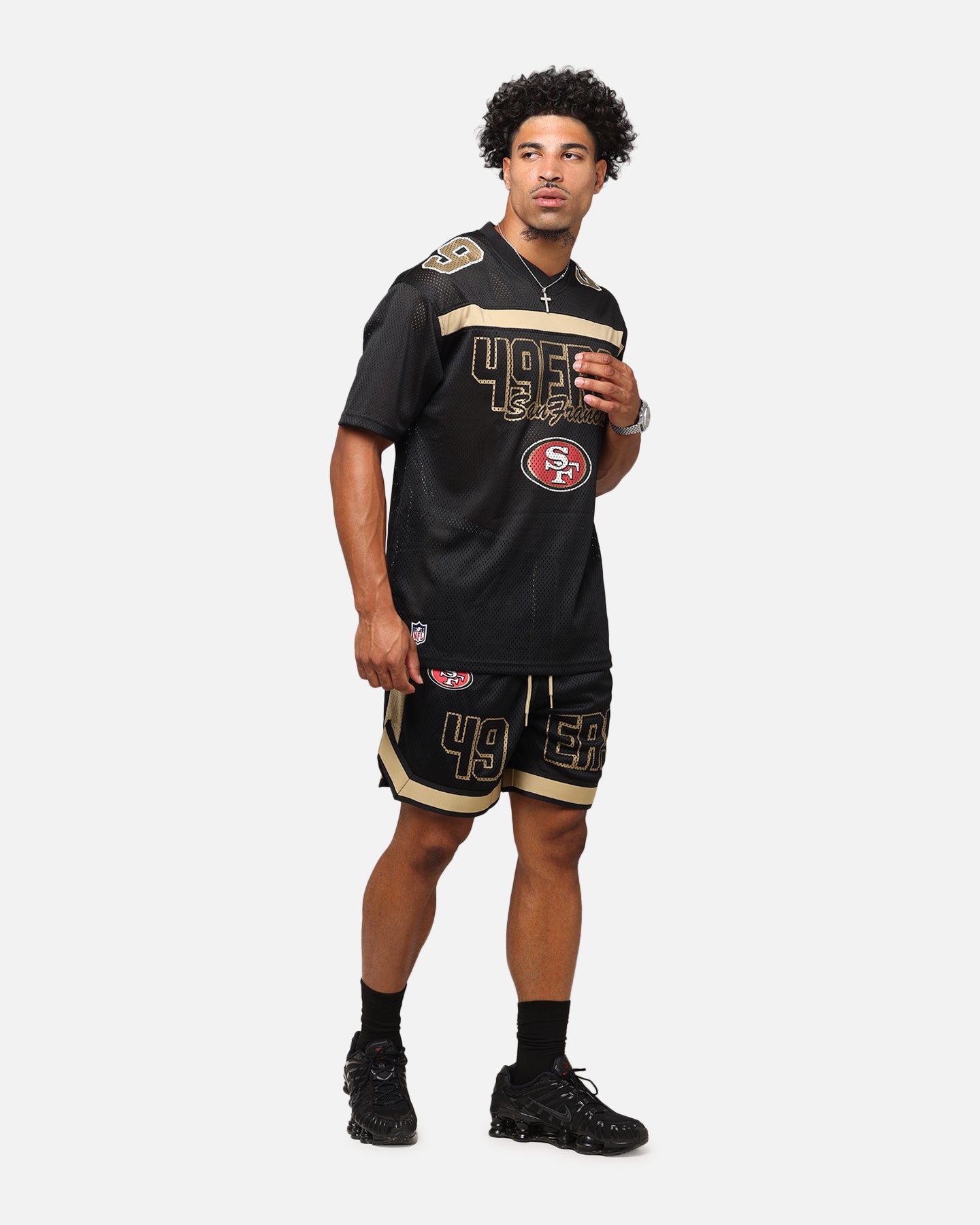 New Era San Francisco 49ers NFL Mesh Graphic Jersey Black