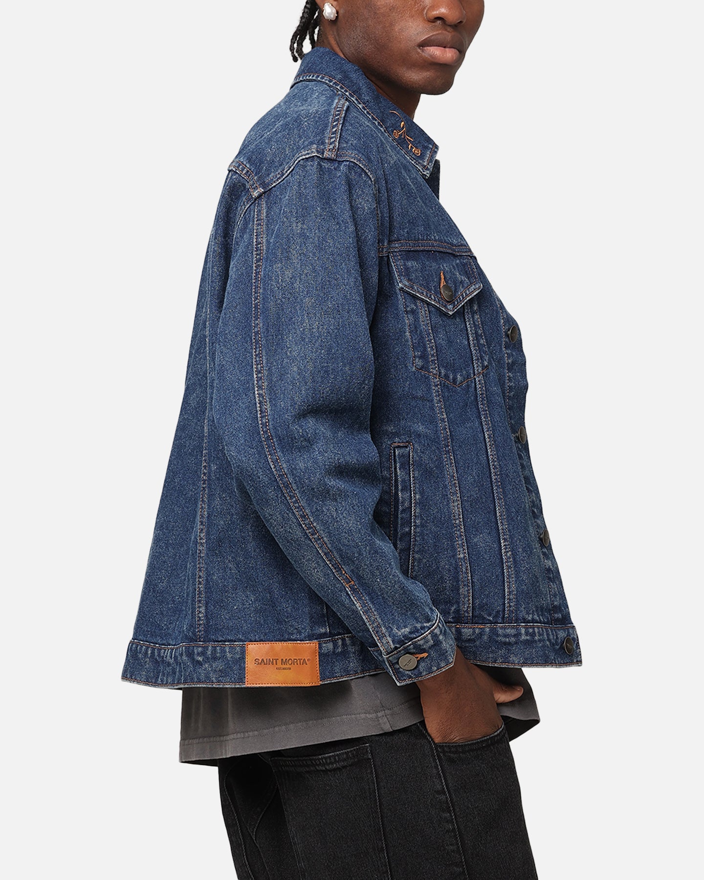 Saint Morta Rodeo Denim Jacket Dark Indigo | Culture Kings US