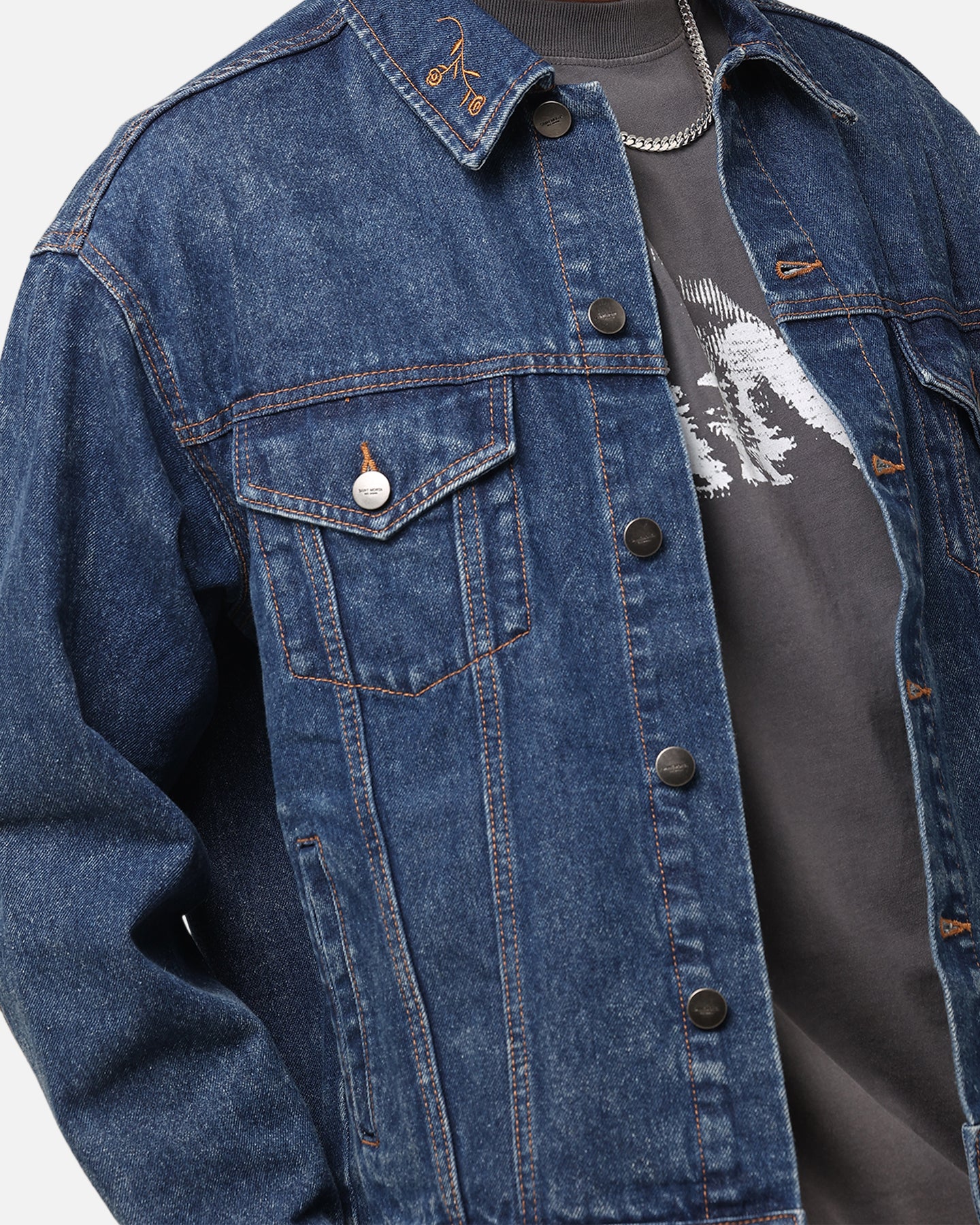 Saint Morta Rodeo Denim Jacket Dark Indigo | Culture Kings US