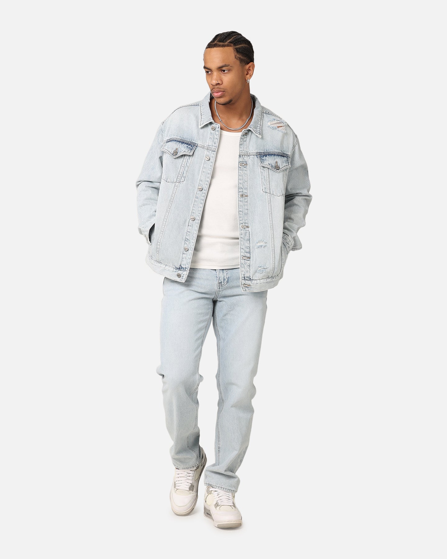 Saint Morta Denim Trucker Jacket Light Blue Denim | Culture Kings US