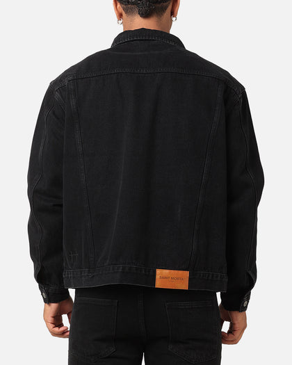 Saint Morta Denim Trucker Jacket Washed Black
