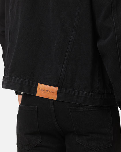 Saint Morta Denim Trucker Jacket Washed Black