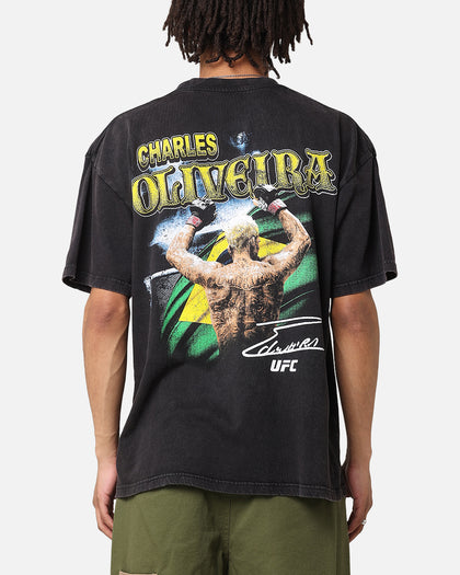 UFC By Culture Kings Charles Oliveira Signature Vintage T-Shirt Black Acidwash