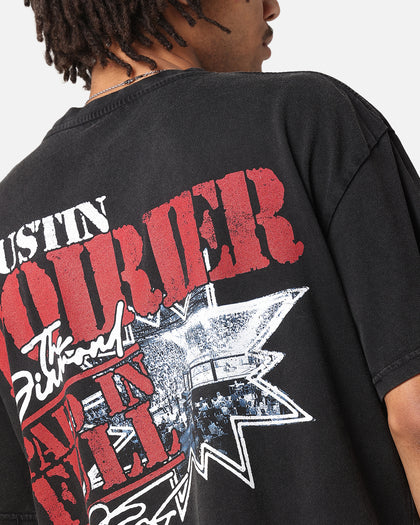 UFC By Culture Kings Dustin Poirier Paid In Full Vintage T-Shirt Black Acidwash