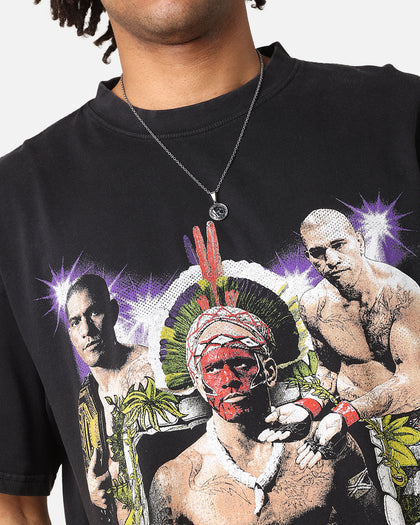 UFC By Culture Kings Alex Pereira Stone Hands Vintage T-Shirt Black Acidwash