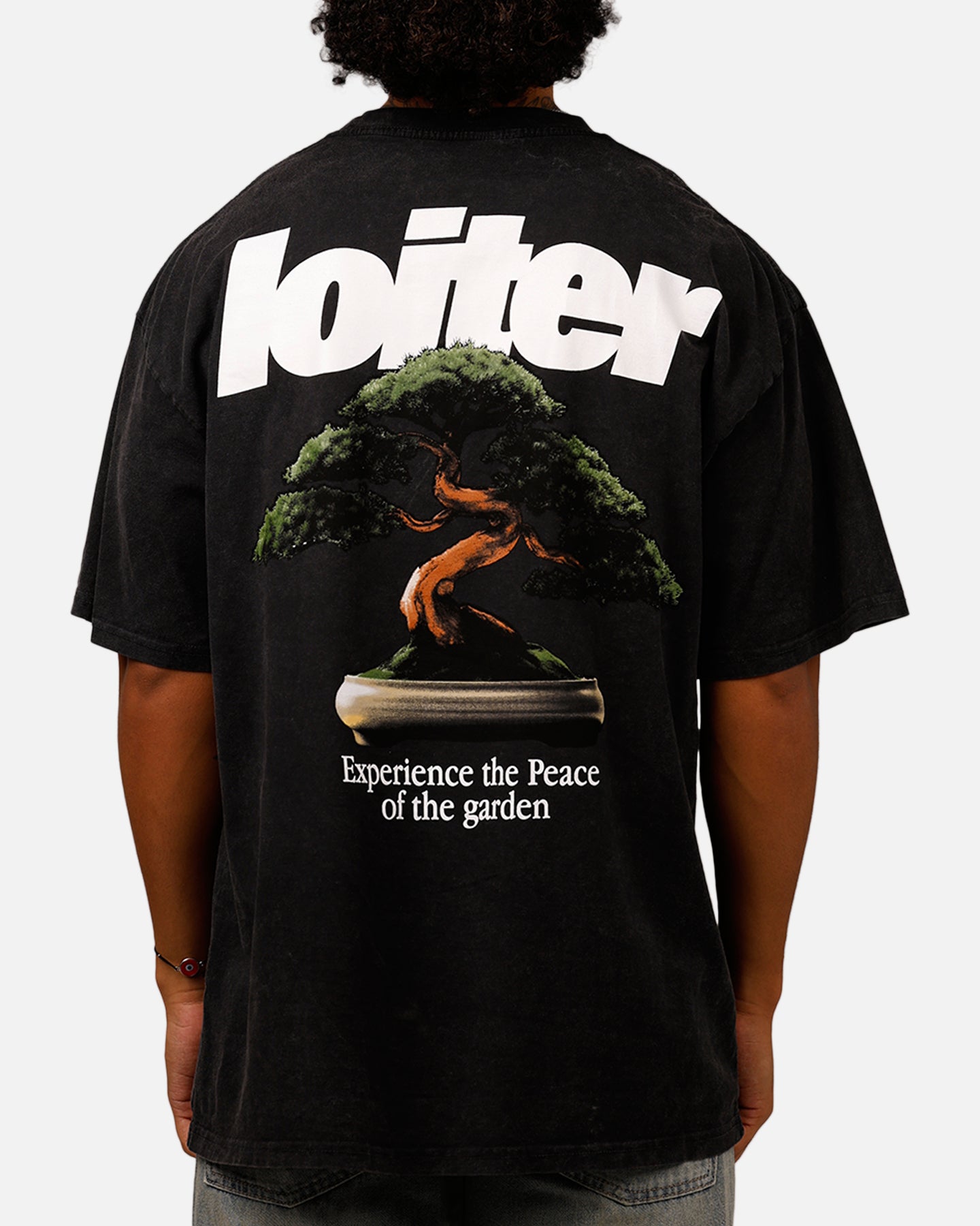 Loiter Bonsai T-Shirt Black Acidwash | Culture Kings US